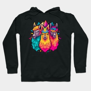 Rainbow Llama Squad Hoodie